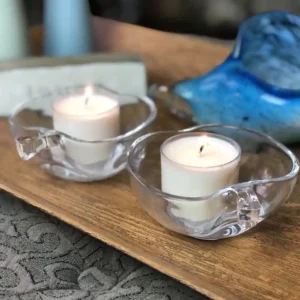 tealights lifestyle candle lit on tray